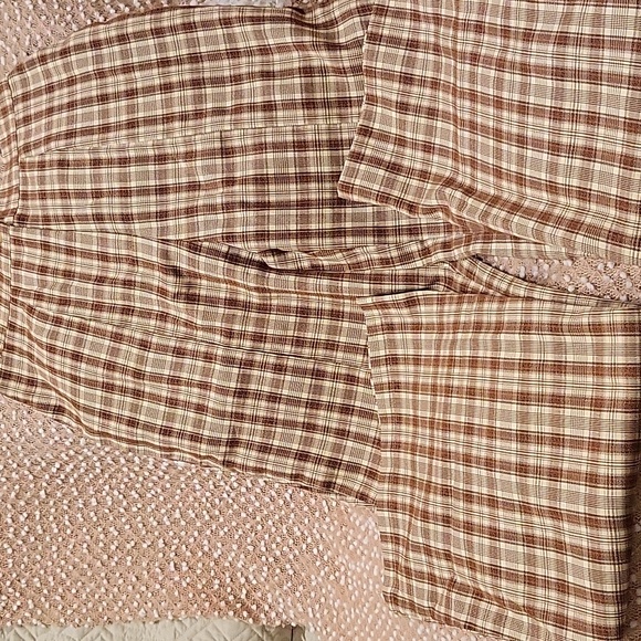 Shein brown plaid pants - Picture 4 of 9